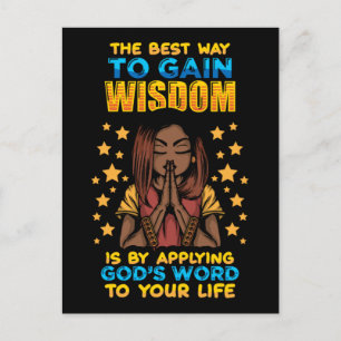 Black woman prayer warrior praying to God Postcard