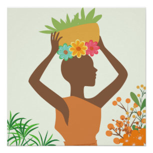 Black Woman Silhouette Poster