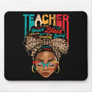 Black Woman Teacher Afro Smart African American Lo Mouse Pad