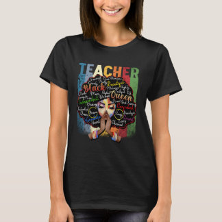 Black Woman Teacher Afro Smart African American Lo T-Shirt