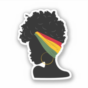 Black Woman Vinyl Sticker 