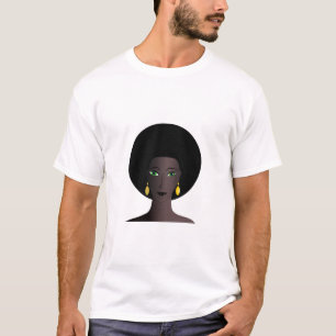 Black Woman With Green Eyes T-Shirt