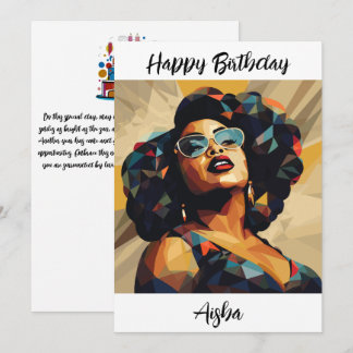 Black Womanhood: Cubist Artistry Thank You Card