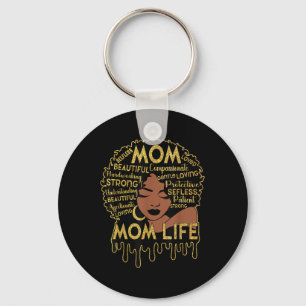 Black Women African American Black Mom Life Mother Keychain