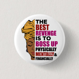 Black women African American melanin women sista 1 Inch Round Button