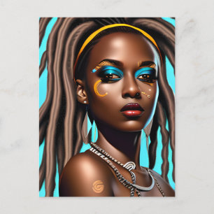 Black women African American melanin women sista Holiday Postcard