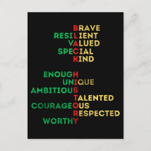 Black women African American melanin women sista Postcard