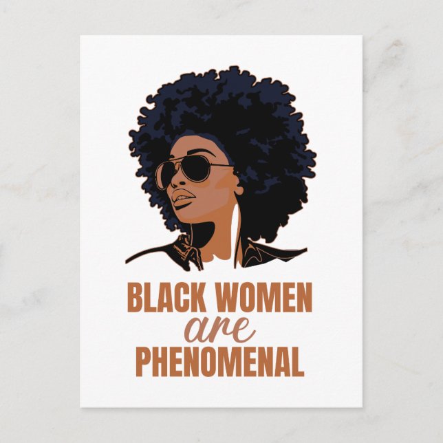 Black Women Are Phenomenal Holiday Postcard (Front)