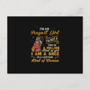 Black Women August Birthday Gifts Im A Leo Queen Holiday Postcard