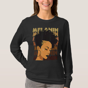 Black Women Black Queen Afro Melanin Black History T-Shirt