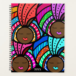 Black Women, Colourful Turbans Planner