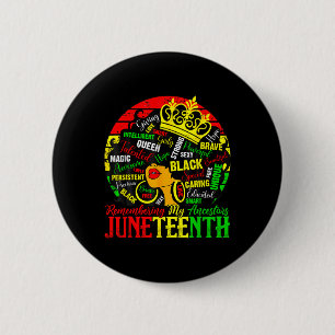Black Women Freedom Juneteenth 1865 Remembering My 2 Inch Round Button