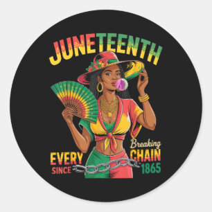 Black Women Freedom Juneteenth Remembering My Ance Classic Round Sticker