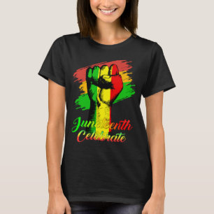 Black Women Hand Juneteenth Celebrate Indepedence T-Shirt