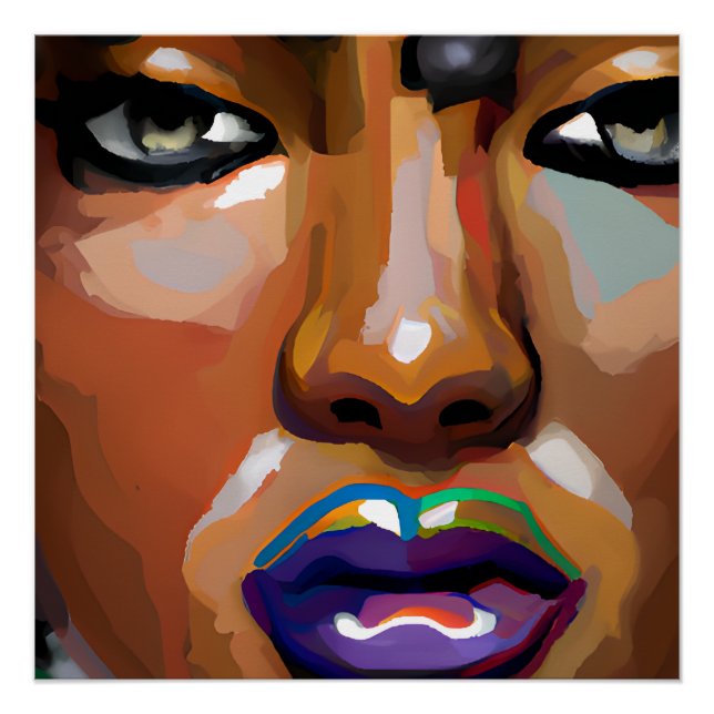 Black women inspirational positive black queen mel poster (Front)