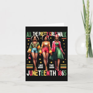 Black Women Juneteenth 1865 Celebrate Freedom Cele Card