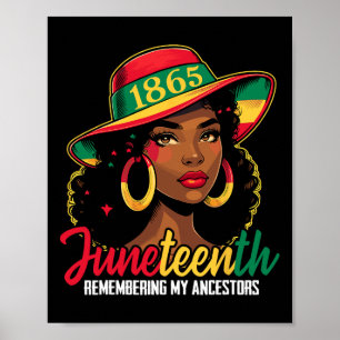 Black Women Juneteenth Remembering My Ancestors Poster