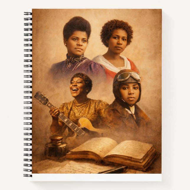 Black Women Legends Notebook (Front)