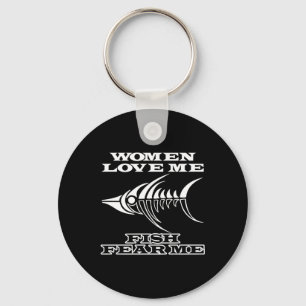 Black Women Love Fish Fear Keychain