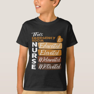 Black Women Melanated Emergency Room Black History T-Shirt