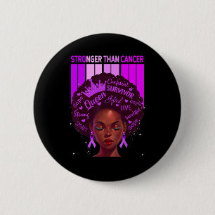 Black Women Queen Stronger Than Epilepsy Purple Ri 2 Inch Round Button