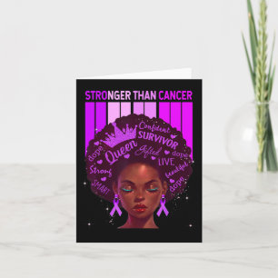 Black Women Queen Stronger Than Epilepsy Purple Ri Card