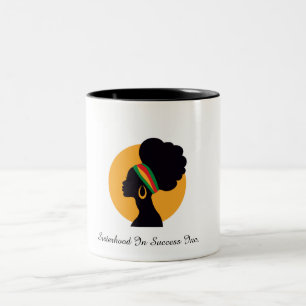 Black Women Reflecting Two-Tone Coffee Mug