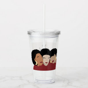 Black Women, Sister Friends Acrylic Tumbler