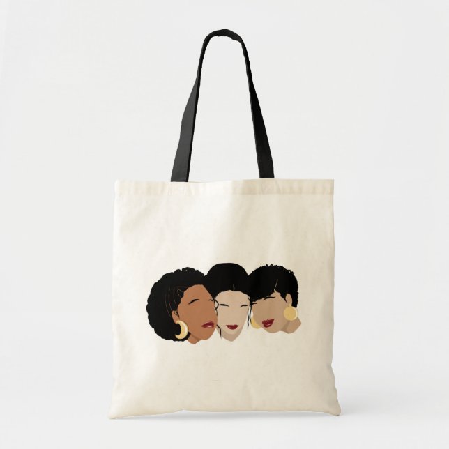 Black Women, Sister Friends Tote Bag (Front)