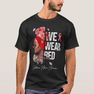 Black Women We Wear Red Substance Abuse Awareness T-Shirt