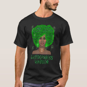 Black Womens Afro Ribbon Green Gastroparesis Warri T-Shirt