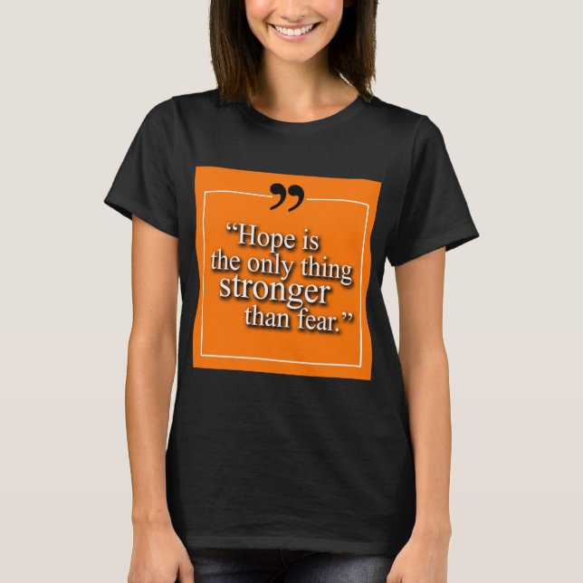 Black Women's Hope Quote T-Shirt (Front)