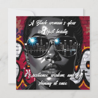 Black Women's Quote | City Skyline in Sunglasses