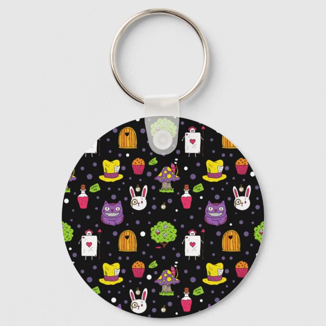 black Wonderland Keychain (Front)