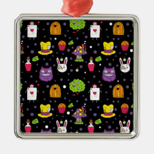 black Wonderland Metal Ornament