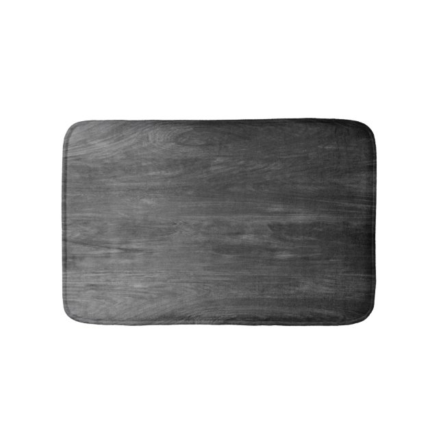 black wood abstract bath mat (Front)