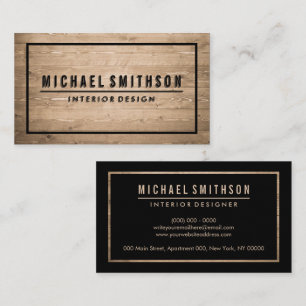 Black Wood Artisan Bespoke Furniture Maker Business Card