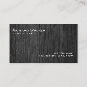 Black Wood Classic Professional Retro Cool Business Card