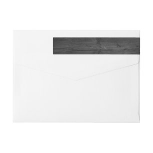 Black Wood   Holiday Wrap Around Label