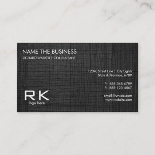 Black Wood Texture Elegant Professional Attorney Business Card