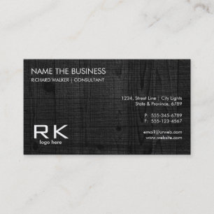 Black Wood Texture Elegant Professional Attorney Business Card