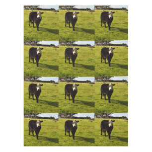 Black Woolly Cow With White Face, Tablecloth