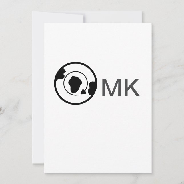 Black world globe add name monogram travel details invitation (Front)