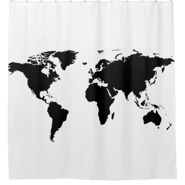 black world map on white (Front)