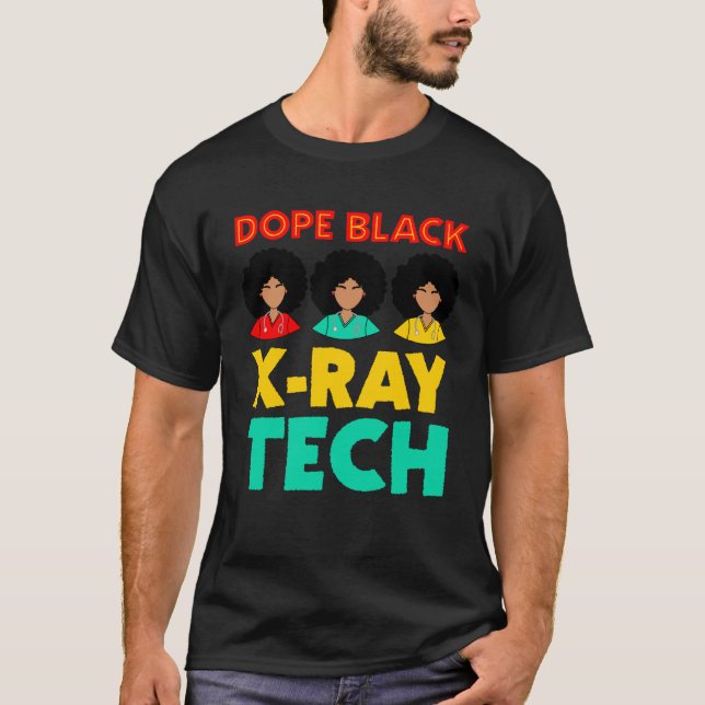 Black XRay Tech Week Melanated Black History Xray  T-Shirt (Front)
