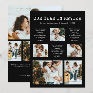 Black Year In Review Holiday Card