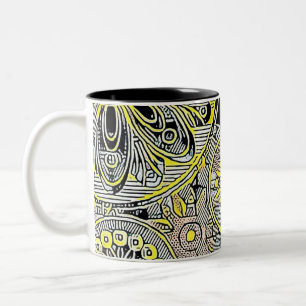 Black & Yellow 11 oz Two-Tone Mug