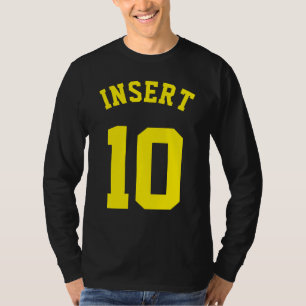 Black & Yellow Adults   Sports Jersey Design T-Shirt