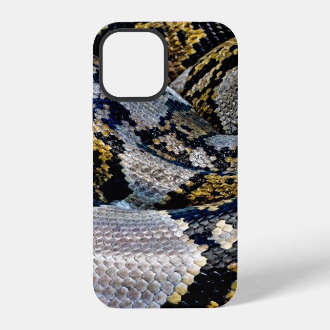 Black, yellow, and grey python iPhone case (Back)