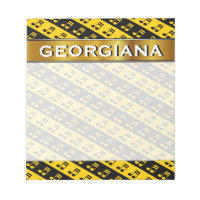 Black & Yellow Beamed Sixteenth Notes Pattern